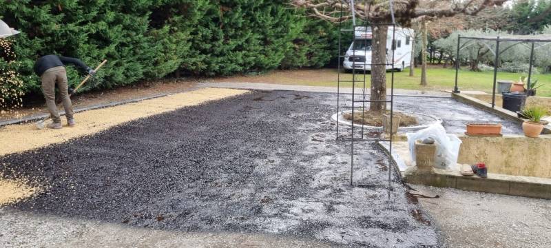 Bicouche avec émulsion de bitume 