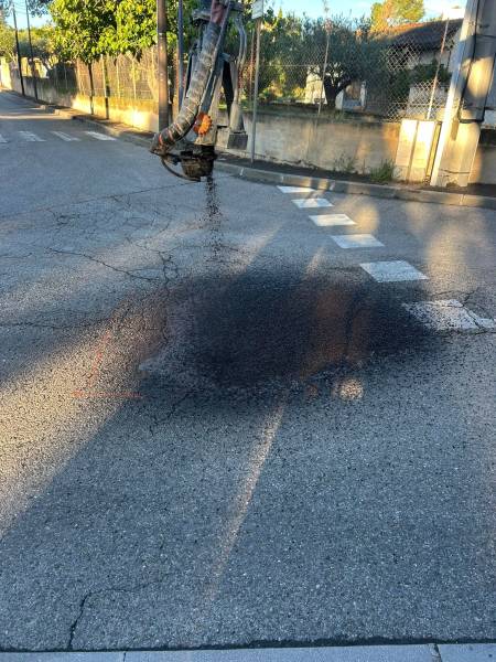 Emulsion de bitume projetée 